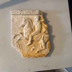 Sculpture of Alexander the Great on his horse Bucephalus.